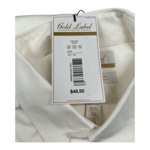 Roundtree & Yorke Gold Label Non Iron EZ Wash 16.5/36 Cotton Dress Shirt NWT